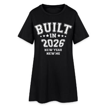 New Year New Me | Sport & Fitness | Vorsätze 2026 - Frauen T-Shirt-Kleid - Schwarz - Vorne
