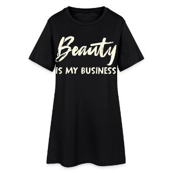 La beauté est mon affaire - Robe T-shirt Femme - noir - Devant