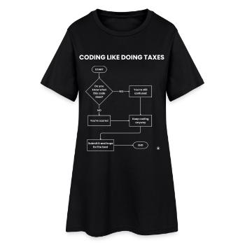 Codierung wie Steuererklärung – Hope Gift einreichen - Frauen T-Shirt-Kleid - Schwarz - Vorne