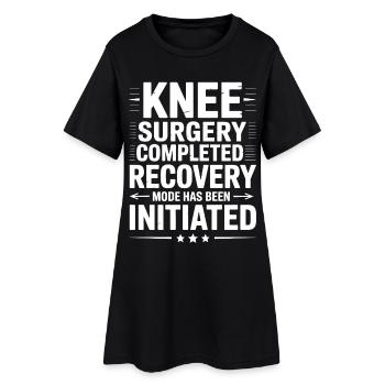 Récupération après chirurgie du genou débloquée - Robe T-shirt Femme - noir - Devant