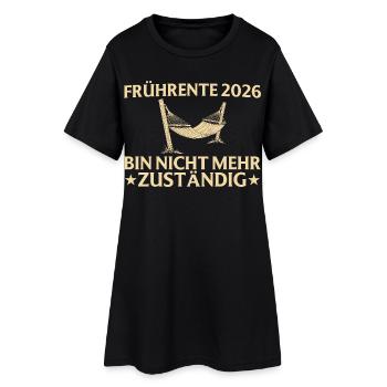 Retraite anticipée 2026 Chaise longue - Plus responsable - Robe T-shirt Femme - noir - Devant