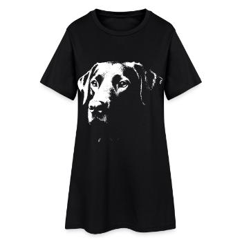 Labrador design stylé - Robe T-shirt Femme - noir - Devant