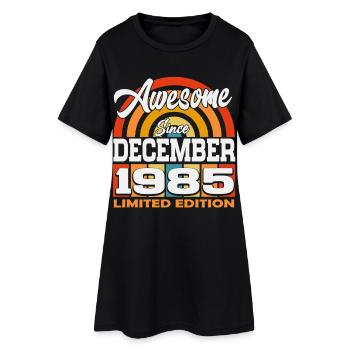 Décembre 1985 Anniversaire rétro vintage vintage - Robe T-shirt Femme - noir - Devant