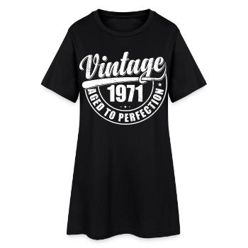 Cadeau d’anniversaire 1971 Millésime 1971 Rétro 1971 - Robe T-shirt Femme - noir - Devant