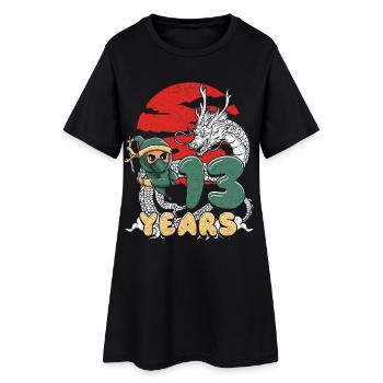 Anniversaire du Dragon Ninja - Robe T-shirt Femme - noir - Devant