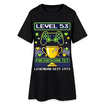 1973 Niveau 53 Débloqué Joueur Anniversaire Vintage - Robe T-shirt Femme - noir - Devant