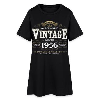 69e anniversaire Millésime décembre 1956 - Robe T-shirt Femme - noir - Devant