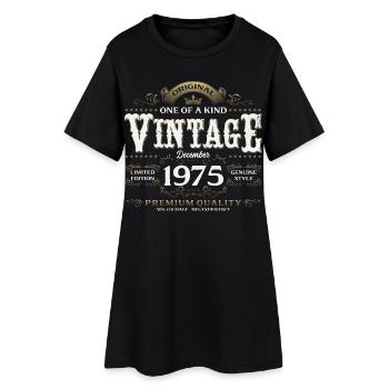 50e anniversaire Millésime décembre 1975 - Robe T-shirt Femme - noir - Devant