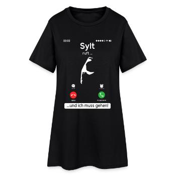SYLT APPELLE ET JE DOIS Y ALLER Sylt Drôle - Robe T-shirt Femme - noir - Devant