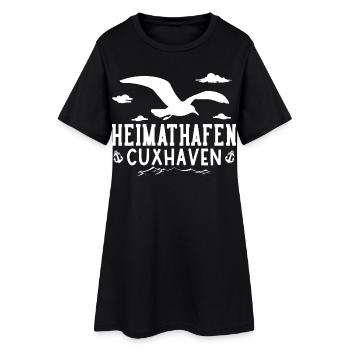 Vacances en mer du Nord à CUXHAVEN HEIMATHAFEN Drôle - Robe T-shirt Femme - noir - Devant