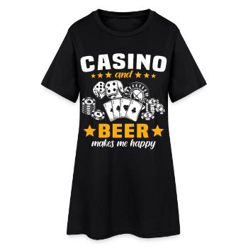 Joueur de casino - Robe T-shirt Femme - noir - Devant