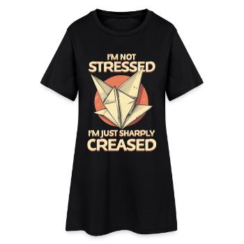 Origami Sharply Creased - Women’s T-Shirt Dress - black - Front