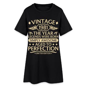 45e anniversaire Millésime 1981 Né - Robe T-shirt Femme - noir - Devant