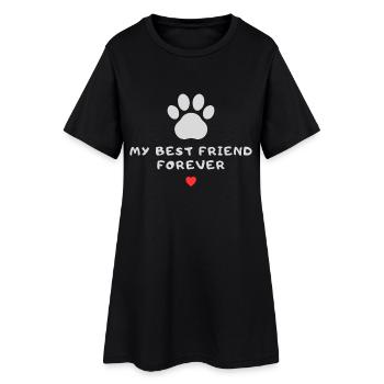 mon meilleur ami pour toujours - Robe T-shirt Femme - noir - Devant