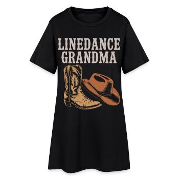Bottes de grand-mère en ligne - Robe T-shirt Femme - noir - Devant