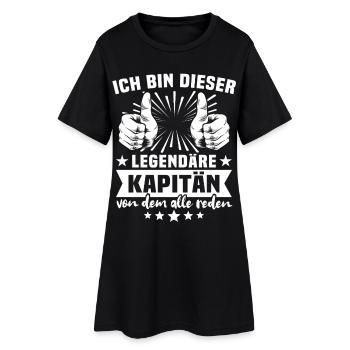 Capitaine Légende - Robe T-shirt Femme - noir - Devant