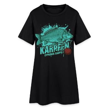 Carpe – Le roi du lac - Robe T-shirt Femme - noir - Devant