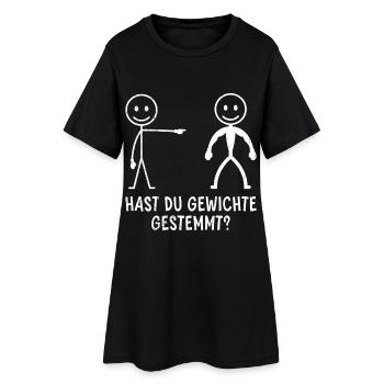 Salle de sport AS-TU DES POIDS SOULEVÉS ? DRÔLE ? - Robe T-shirt Femme - noir - Devant