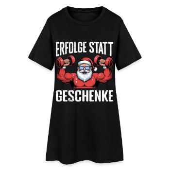 Le Père Noël RÉUSSIT AU LIEU DE CADEAUX Drôle - Robe T-shirt Femme - noir - Devant