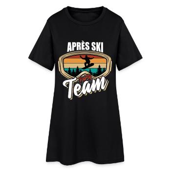 Snowboard | Après Ski Party Team, Sports d’hiver - Robe T-shirt Femme - noir - Devant