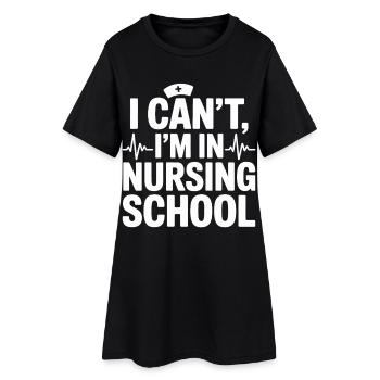 Je ne peux pas, je suis en école d’infirmier(ère) - Robe T-shirt Femme - noir - Devant