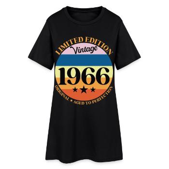 1966 Vintage Birthday Gift 66 Birthday - Women’s T-Shirt Dress - black - Front