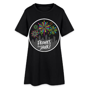 Frohes Neues Jahr 2026 Lustiges Silvester Geschenk - Frauen T-Shirt-Kleid - Schwarz - Vorne