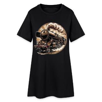 Locomotives à vapeur anciennes - Robe T-shirt Femme - noir - Devant
