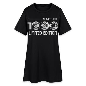 Original 1990 Vintage 1990 Retro Anniversary 1990 - Women’s T-Shirt Dress - black - Front