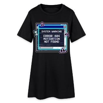 Error 404 Motivation Glitch - Women’s T-Shirt Dress - black - Front