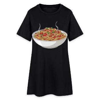 Spaghetti Steam Dream - Robe T-shirt Femme - noir - Devant