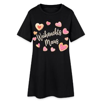 Biscuits Souris de Noël Cookies de Noël Avent - Robe T-shirt Femme - noir - Devant