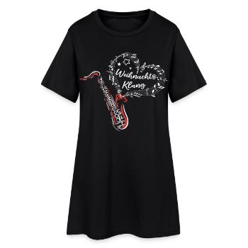 Musique sonore de Noël pour saxophone de Noël - Robe T-shirt Femme - noir - Devant