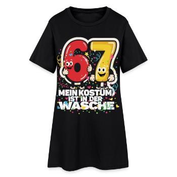 67 Six Sept Carnaval Drôle de Dicton, Carnaval - Robe T-shirt Femme - noir - Devant
