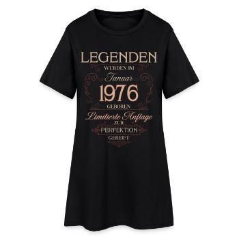 Légende du 50e anniversaire Millésime janvier 1976 - Robe T-shirt Femme - noir - Devant