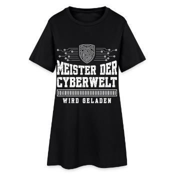 Informatique LES MAÎTRES DU CYBER MONDE SE CHARGENT - Robe T-shirt Femme - noir - Devant