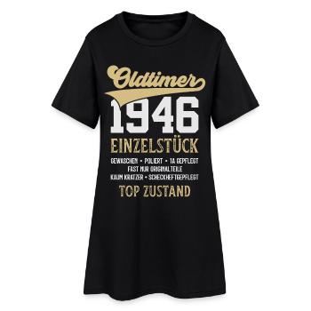 VOITURE CLASSIQUE : 80E ANNIVERSAIRE UNIQUE DE 1946 - Robe T-shirt Femme - noir - Devant