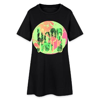 Hope Neon Tie-Dye Circular - Frauen T-Shirt-Kleid - Schwarz - Vorne