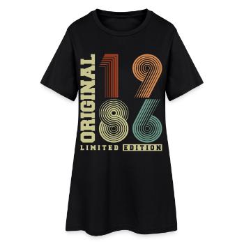 Original 1986 Vintage Vintage Anniversaire Rétro - Robe T-shirt Femme - noir - Devant