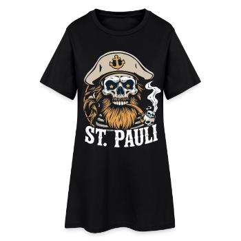 St Pauli Hamburg Paulianer Totenkopf Hafen Capitaine - Robe T-shirt Femme - noir - Devant