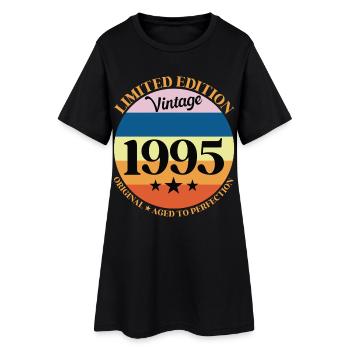 1995 Vintage Birthday Gift 95 Birthday - Women’s T-Shirt Dress - black - Front