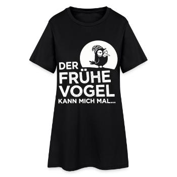 Le lève-tôt me fait ! - Robe T-shirt Femme - noir - Devant