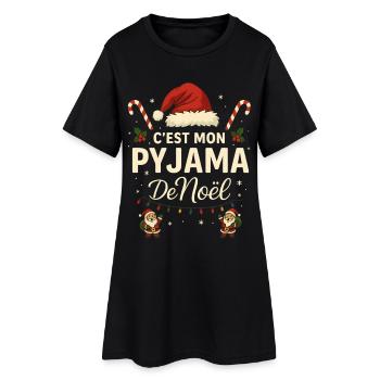 C'est mon pyjama de Noël Humour - Robe T-shirt Femme - noir - Devant