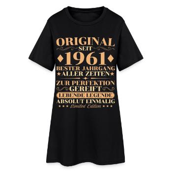Original 1961 Vintage Birthday 65 Years - Women’s T-Shirt Dress - black - Front
