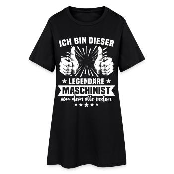 Légende du Machiniste - Robe T-shirt Femme - noir - Devant