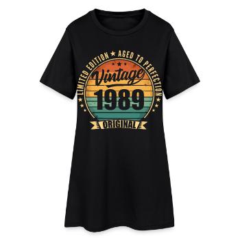 Millésime 1989 Anniversaire Limited Edition 1989 - Robe T-shirt Femme - noir - Devant