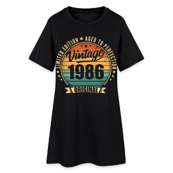 Millésime 1986 Anniversaire Limited Edition 1986 - Robe T-shirt Femme - noir - Devant