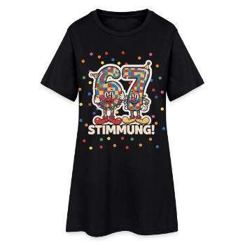 Costume de 67 Meme – Cadeau drôle de Carnaval - Robe T-shirt Femme - noir - Devant