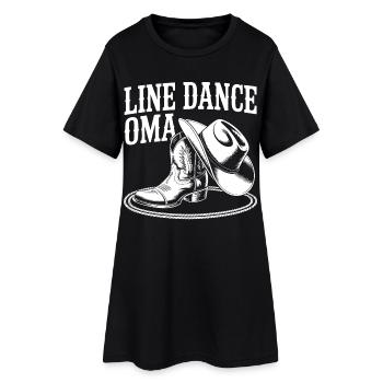 Motif de grand-mère en ligne - Robe T-shirt Femme - noir - Devant