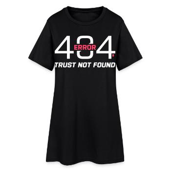 Error 404 Trust Not Found – Funny Sarcastic Quote  - Frauen T-Shirt-Kleid - Schwarz - Vorne